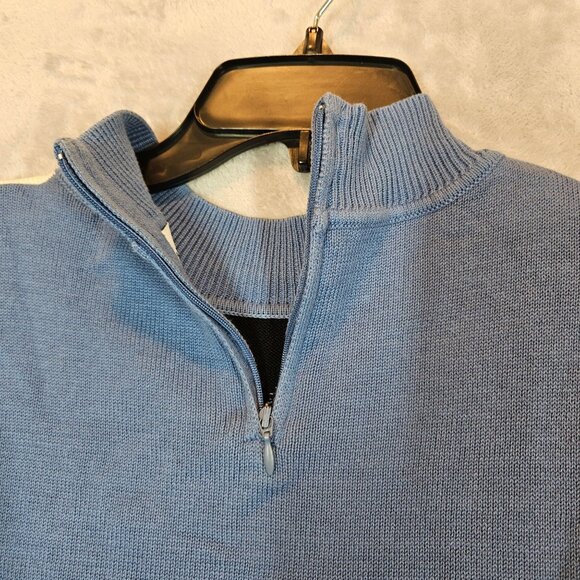 Alfred Dunner retro Argyle sweater womens L blue tight knit career grandmacore - Picture 5 of 9